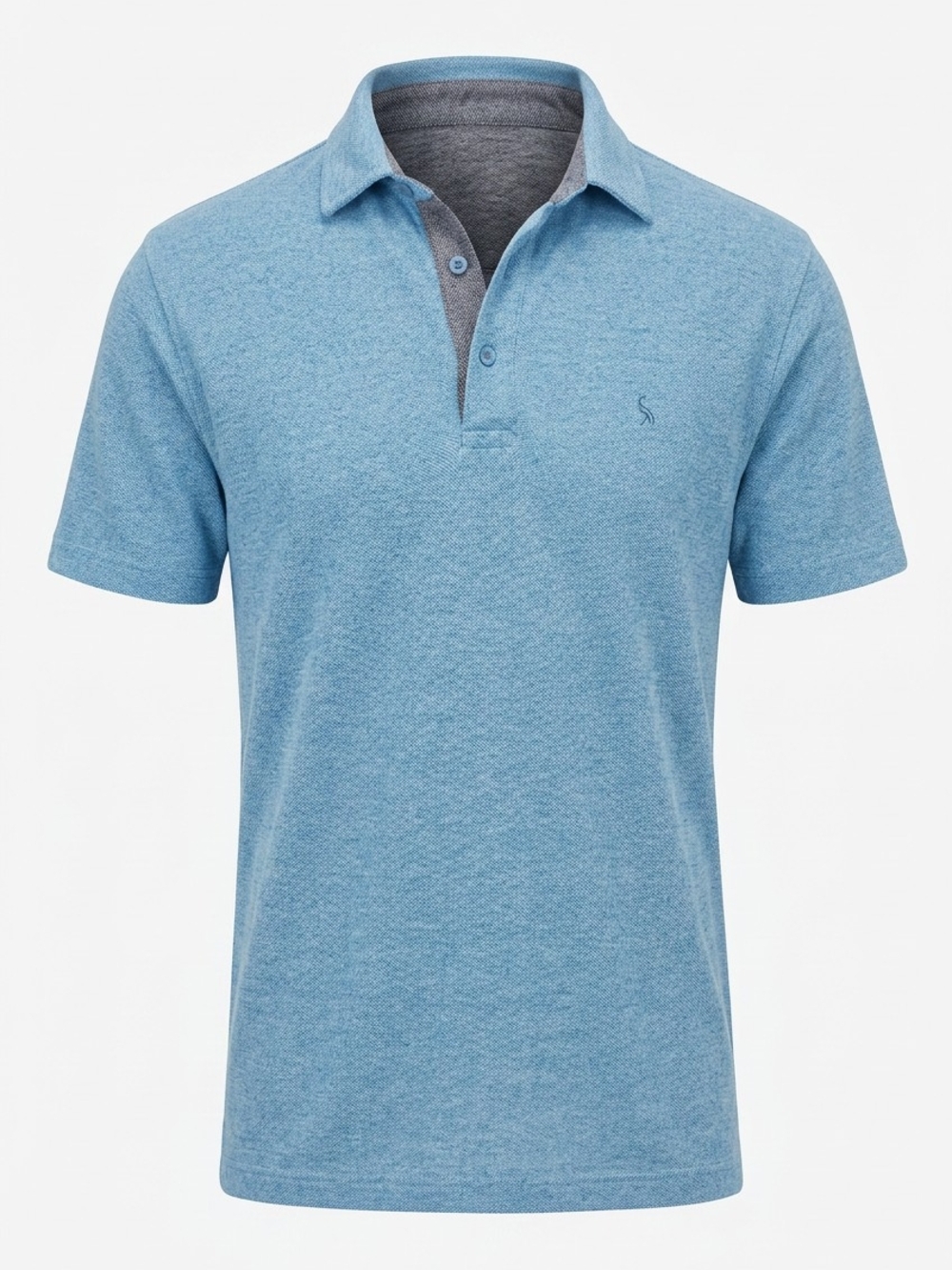 Tailorbyrd Men's Performance Polo Shirt Size L Large Blue Flamingo Stretch Golf